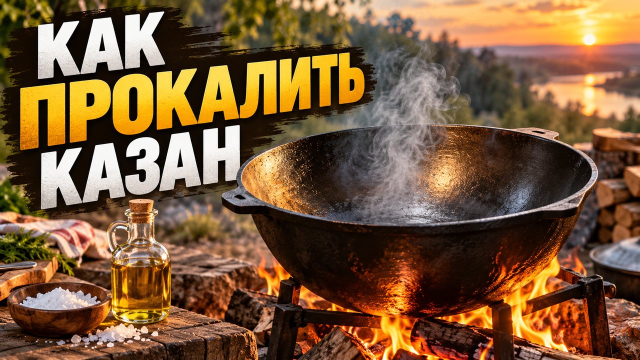 Прокаливание чугунного казана